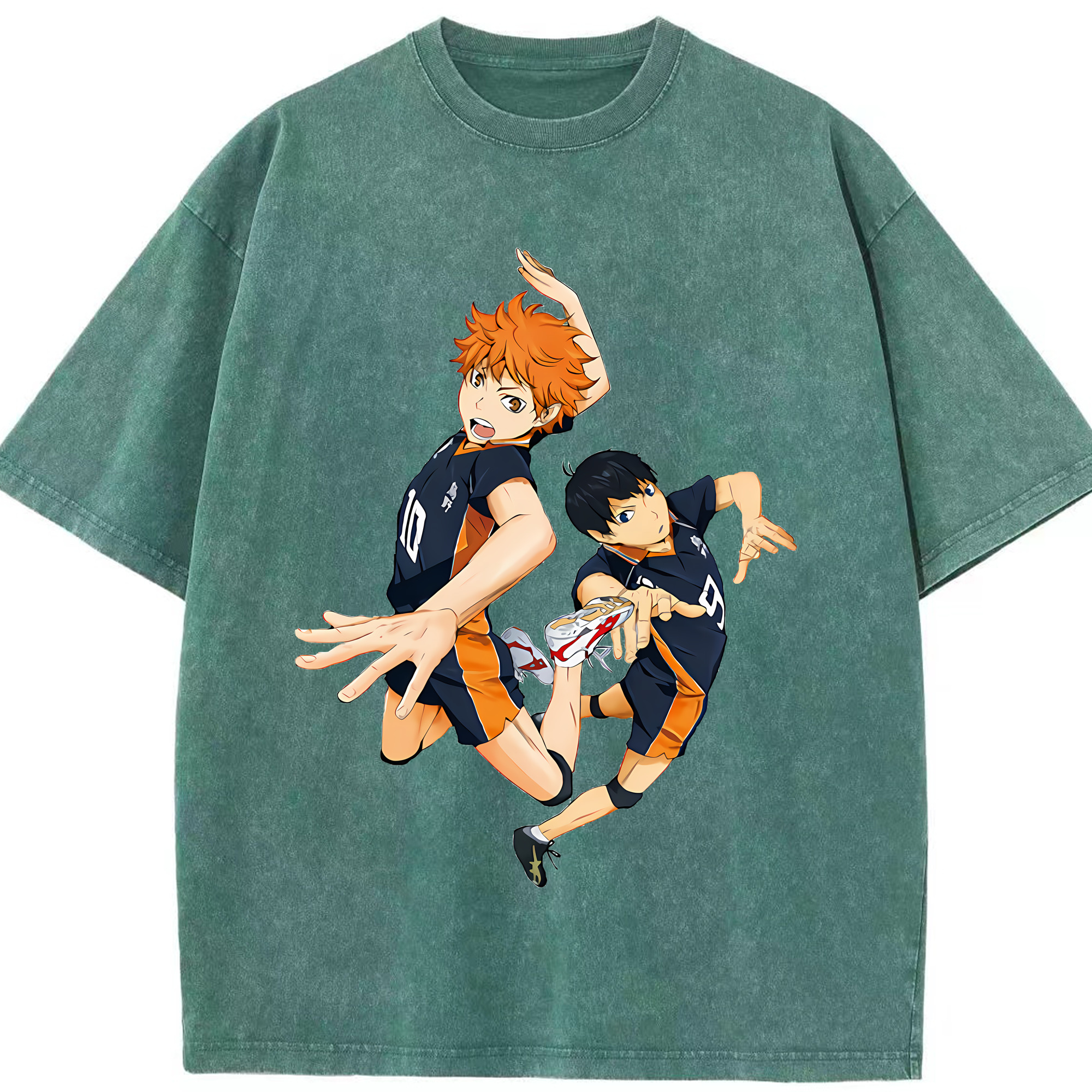 （画像用） ハイキュー!! Haikyu!! 綿100% ヴィンテージ風 半袖Tシャツ（フロントプリント）